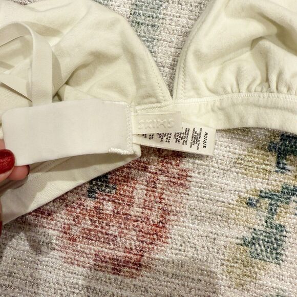Skims Womens Cotton Triangle Bralette Size Small Bone Lounge Comfy - Picture 4 of 5